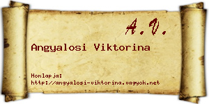 Angyalosi Viktorina névjegykártya